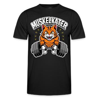 Muskelkater | Kraftsport | Fitness Bodybuilder - Männer Funktions-T-Shirt - Schwarz - Vorne - AI Model Male 178 dark (178cm)