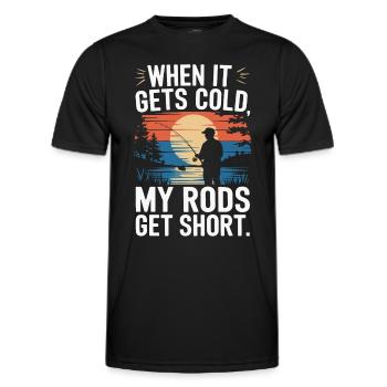 When it gets cold | Angeln | Angler - Männer Funktions-T-Shirt - Schwarz - Vorne - AI Model Male 178 dark (178cm)