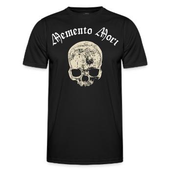 Memento Mori Totenkopf - Männer Funktions-T-Shirt - Schwarz - Vorne - AI Model Male 178 dark (178cm)