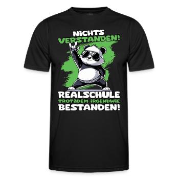 Nichts verstanden Realschule trotzdem bestanden - Männer Funktions-T-Shirt - Schwarz - Vorne - AI Model Male 178 dark (178cm)
