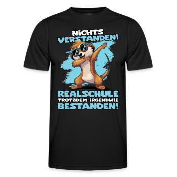 Nichts verstanden Realschule trotzdem bestanden - Männer Funktions-T-Shirt - Schwarz - Vorne - AI Model Male 178 dark (178cm)