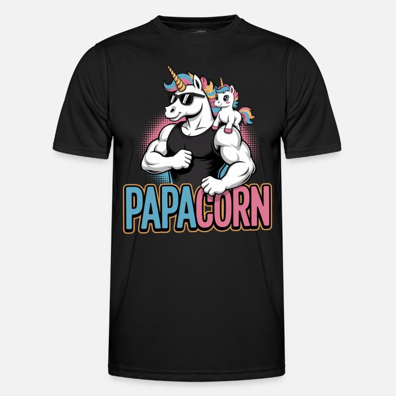 Papacorn Einhorn | Vatertag | Bester Papa Männer Funktions-T-Shirt
