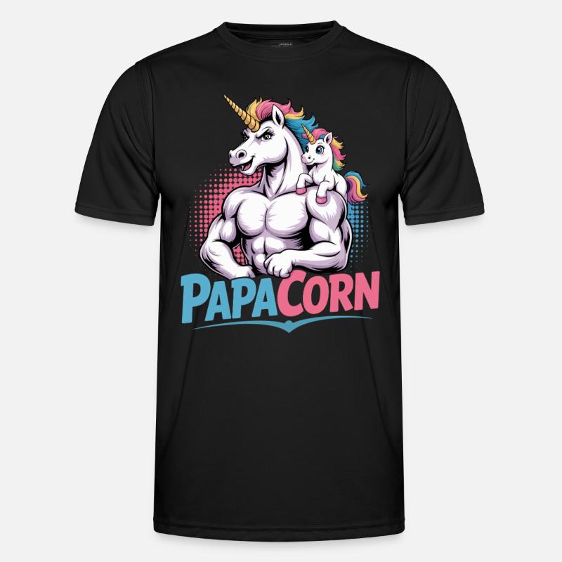 Papacorn Einhorn | Vatertag | Bester Papa Männer Funktions-T-Shirt