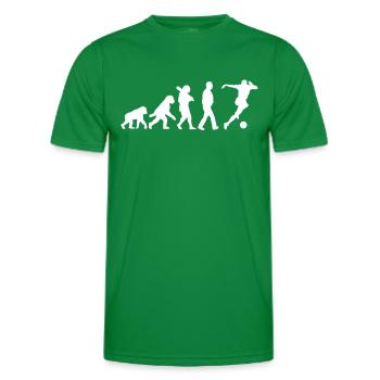Evolution of football - Men's Functional T-Shirt - kelly green - Front - AI Model Male 178 dark (178cm)