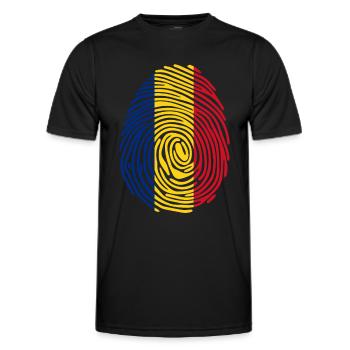 Rumänische DNA - Männer Funktions-T-Shirt - Schwarz - Vorne - AI Model Male 178 dark (178cm)