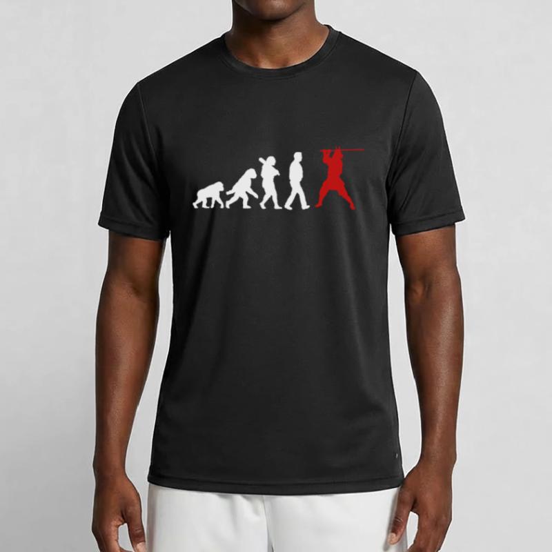 Evolution der Samurai Männer Funktions-T-Shirt