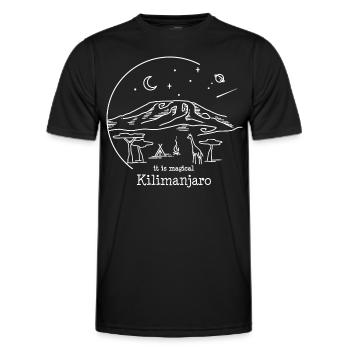 Kilimanjaro Kilimandscharo Tansania Kenia Andenken - Männer Funktions-T-Shirt - Schwarz - Vorne - AI Model Male 178 dark (178cm)