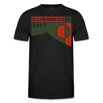 Schrankogel Tirol Hochtour Skitour Überschreitung - Männer Funktions-T-Shirt - Schwarz - Vorne - AI Model Male 178 dark (178cm)