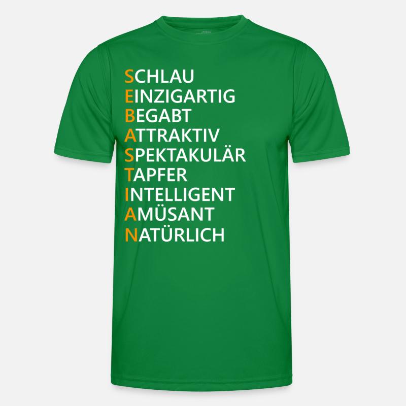 Sebastian Name Geschenk Männer Funktions-T-Shirt