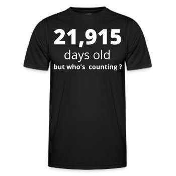 60. Geburtstag - Männer Funktions-T-Shirt - Schwarz - Vorne - AI Model Male 178 dark (178cm)