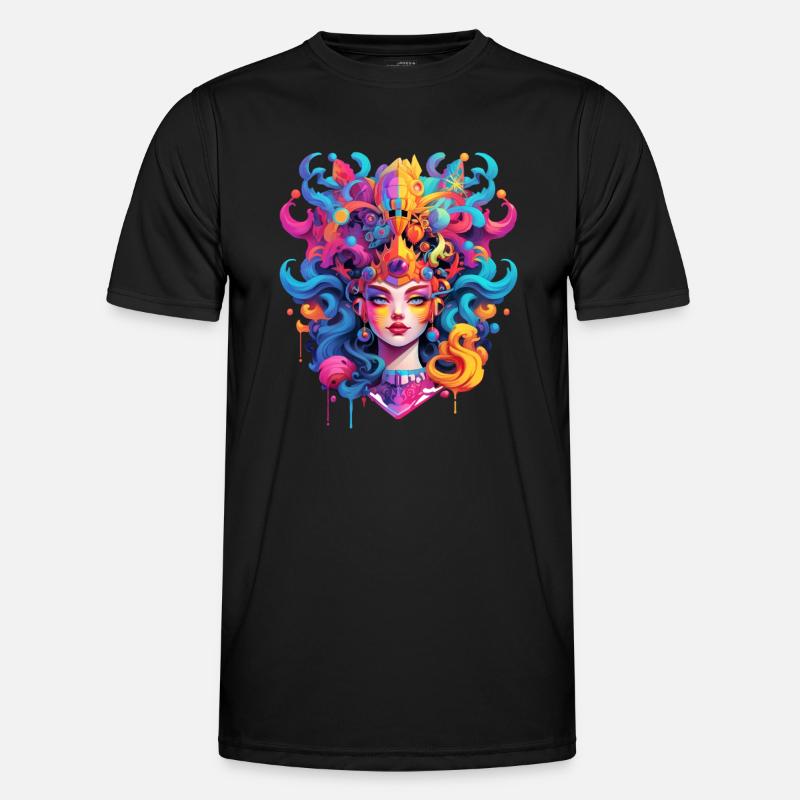 Synthwave Queen - Men's Functional T-Shirt - black