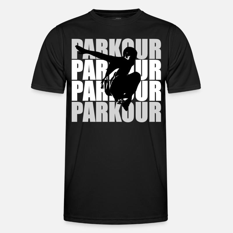 Parkour - Männer Funktions-T-Shirt - Schwarz