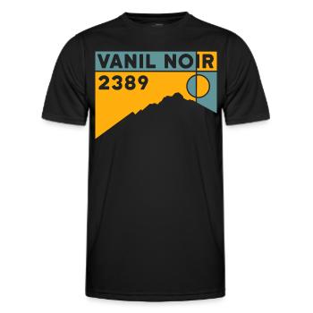 Tour Vanil Noir Ascension Randonnée Tour - T-shirt sport Homme - noir - Devant - AI Model Male 178 dark (178cm)