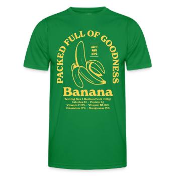 Banana Nutritional - Men's Functional T-Shirt - kelly green - Front - AI Model Male 178 dark (178cm)