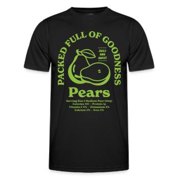 Pears Nutritional - Men's Functional T-Shirt - black - Front - AI Model Male 178 dark (178cm)