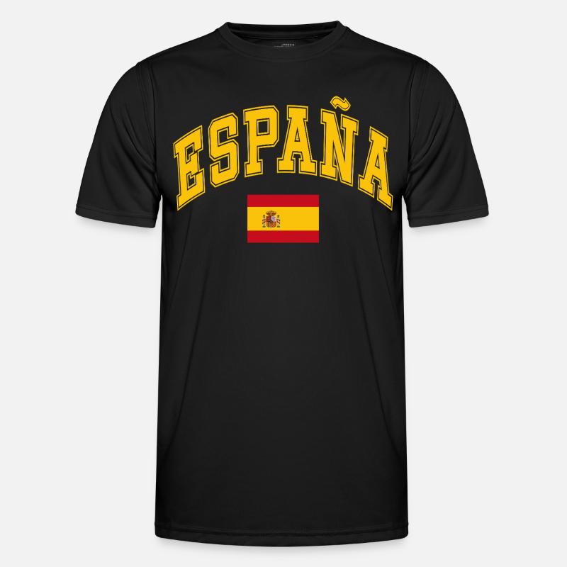 Spanien Flagge Männer Funktions-T-Shirt