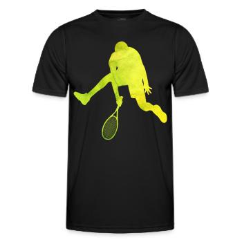 Tennisspieler Tennisschläger Tennisplatz Geschenk - Männer Funktions-T-Shirt - Schwarz - Vorne - AI Model Male 178 dark (178cm)
