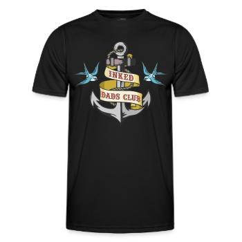 Inked Dads Club - Men's Functional T-Shirt - black - Front - AI Model Male 178 dark (178cm)