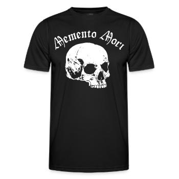Memento Mori mit Gothic Totenschädel - Männer Funktions-T-Shirt - Schwarz - Vorne - AI Model Male 178 dark (178cm)