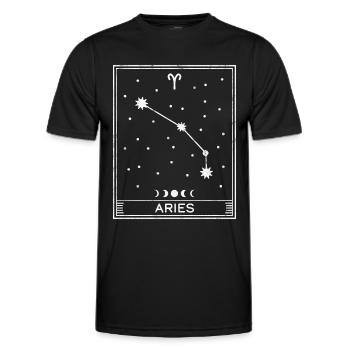 Widder Sternzeichen - Männer Funktions-T-Shirt - Schwarz - Vorne - AI Model Male 178 dark (178cm)