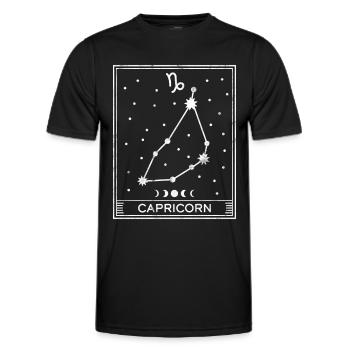 Sternzeichen Steinbock - Männer Funktions-T-Shirt - Schwarz - Vorne - AI Model Male 178 dark (178cm)