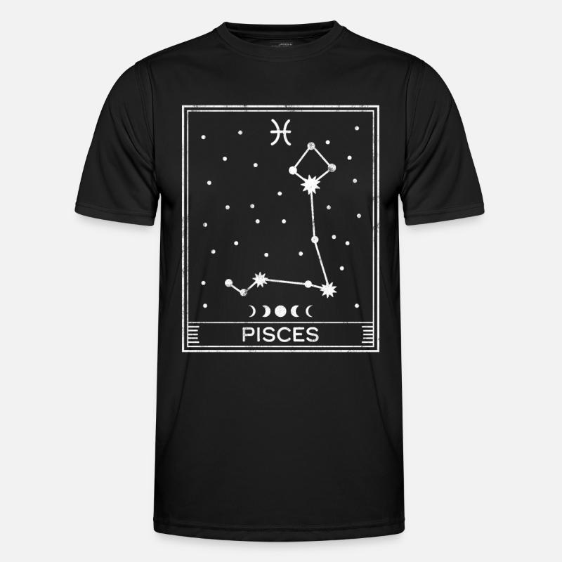 Fische-Sternzeichen - Männer Funktions-T-Shirt - Schwarz