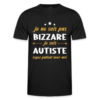Je Ne Suis Pas Bizarre Je Suis Autiste - T-shirt sport Homme - noir - Devant - AI Model Male 178 dark (178cm)
