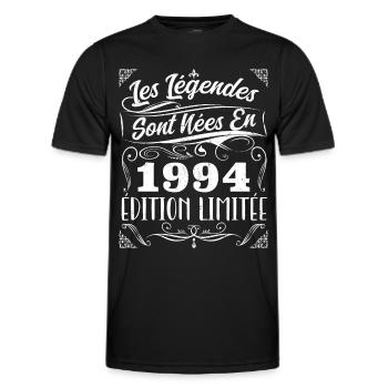 Les Légendes Sont Nés En 1994 | Cadeau - T-shirt sport Homme - noir - Devant - AI Model Male 178 dark (178cm)