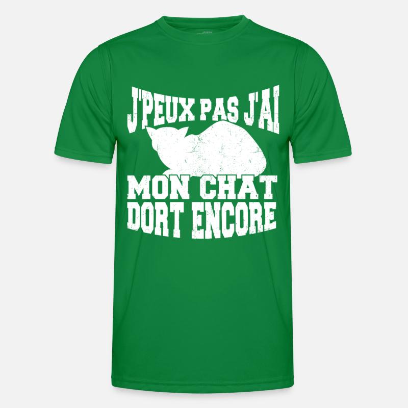 J'Peux Pas J'ai Mon Chat Dort Encore T-shirt sport Homme