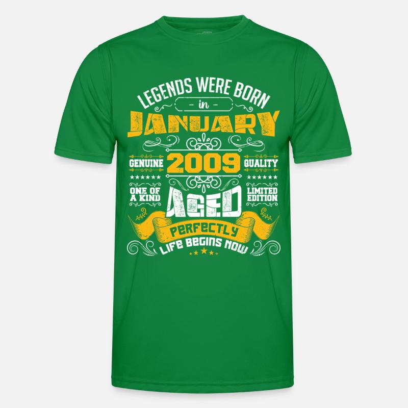 Legends wurden im Januar 2009 geboren Männer Funktions-T-Shirt