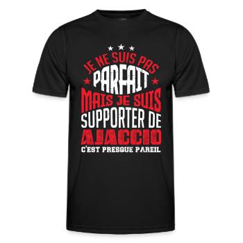 supporteur de Ajaccio - T-shirt sport Homme - noir - Devant - AI Model Male 178 dark (178cm)