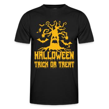 halloween, trick or treat - T-shirt sport Homme - noir - Devant - AI Model Male 178 dark (178cm)