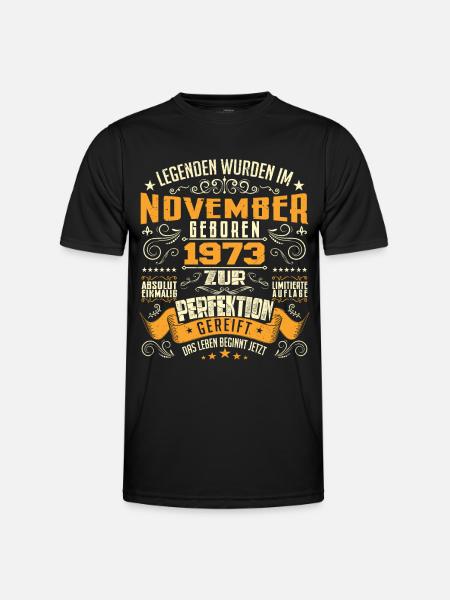 Im November 1973 geboren - T-shirt sport Homme - noir