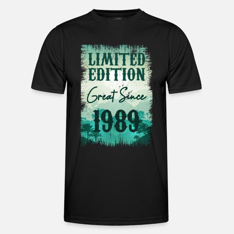 Einzigartig seit 1989 - Männer Funktions-T-Shirt - Schwarz