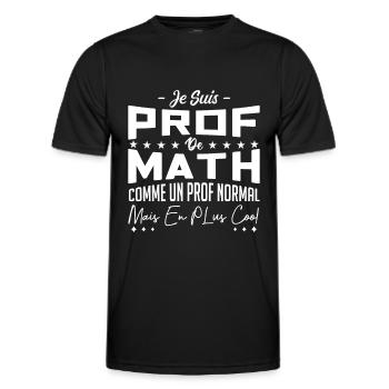 je suis prof de maths - T-shirt sport Homme - noir - Devant - AI Model Male 178 dark (178cm)