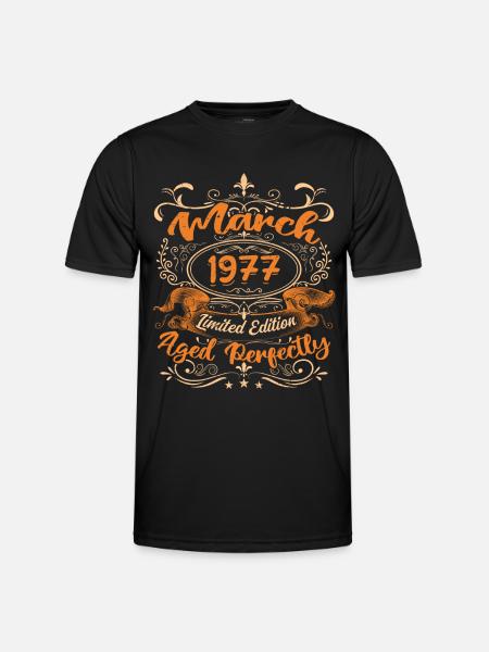 March 1977 | Aged Perfectly - Men's Functional T-Shirt - black