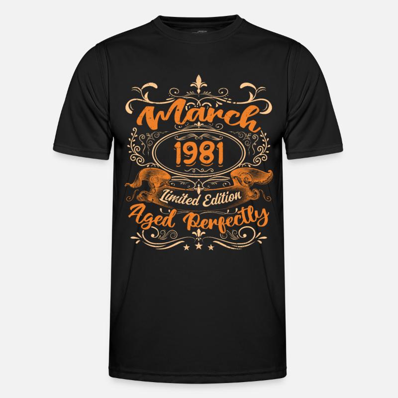 March 1981 | Aged Perfectly - Men's Functional T-Shirt - black