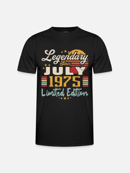 July 1975 Anniversary - Limited Edition | 1975 - Men's Functional T-Shirt - black