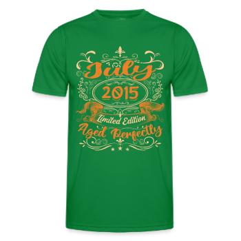 Juli 2015 Jubiläums Vintage Geschenkidee 2015 - Männer Funktions-T-Shirt - Kelly Green - Vorne - AI Model Male 178 dark (178cm)