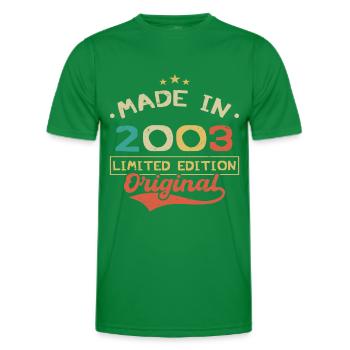 Jahrgang 2003 | Limitierte Auflage 2003 | Original - Männer Funktions-T-Shirt - Kelly Green - Vorne - AI Model Male 178 dark (178cm)