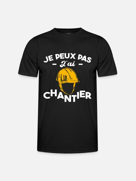 Je Peux Pas J'ai Chantier - T-shirt sport Homme - noir