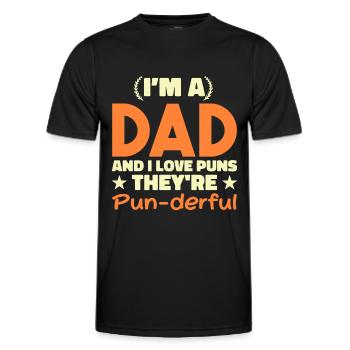 Papa Pun - T-shirt sport Homme - noir - Devant - AI Model Male 178 dark (178cm)