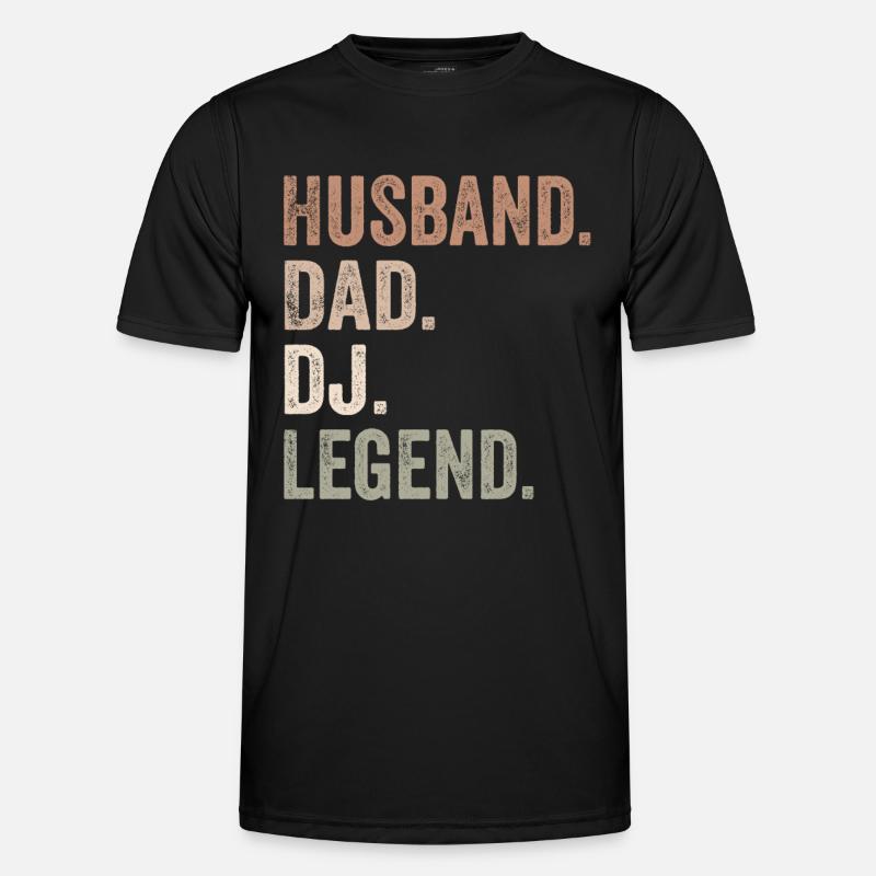 Husband Dad DJ Legend - husband - Men's Functional T-Shirt - black