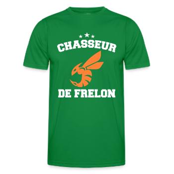 Chasseur de frelon Humour Frelon Asiatique Drôle - T-shirt sport Homme - vert - Devant - AI Model Male 178 dark (178cm)