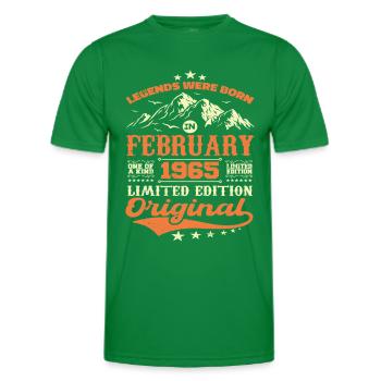 Birthday Gift 59 years old Born in February 1965 - Men's Functional T-Shirt - kelly green - Front - AI Model Male 178 dark (178cm)