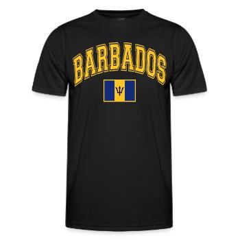 Drapeau de la Barbade - T-shirt sport Homme - noir - Devant - AI Model Male 178 dark (178cm)