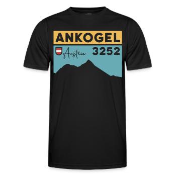 Ankogel Mallnitz Hohe Tauern Wanderung Skitour - Männer Funktions-T-Shirt - Schwarz - Vorne - AI Model Male 178 dark (178cm)