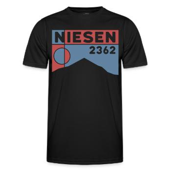 Niesen Berg Wandern Wanderung Souvenir Thunersee - Männer Funktions-T-Shirt - Schwarz - Vorne - AI Model Male 178 dark (178cm)