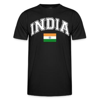 India Flag - Men's Functional T-Shirt - black - Front - AI Model Male 178 dark (178cm)