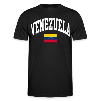 Venezuela Flag - Men's Functional T-Shirt - black - Front - AI Model Male 178 dark (178cm)